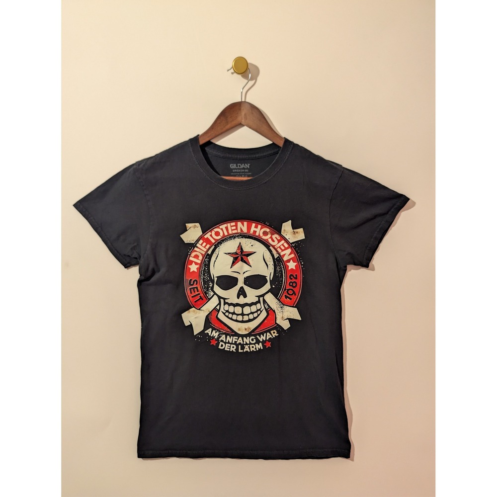 Gildan Die Toten Hosen T-Shirt Mens Small Black Excellent Punk Rock Band Tee